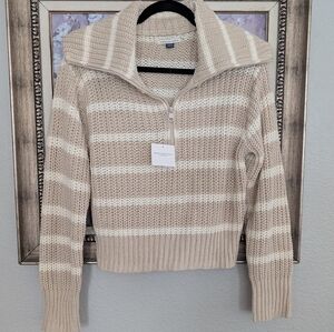 American Eagle Over Sized Collar Quarter Zip Sweater Size X - Small Nwt …